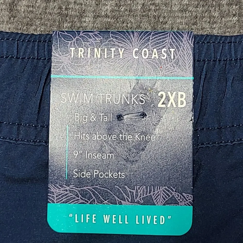 Trinity‎ Coast Mens Swim Trunks 2XB Blue Multicolor Surf Beach Party